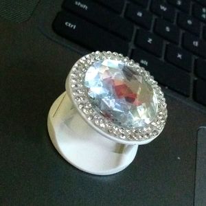 Rhinestone decor phone holder